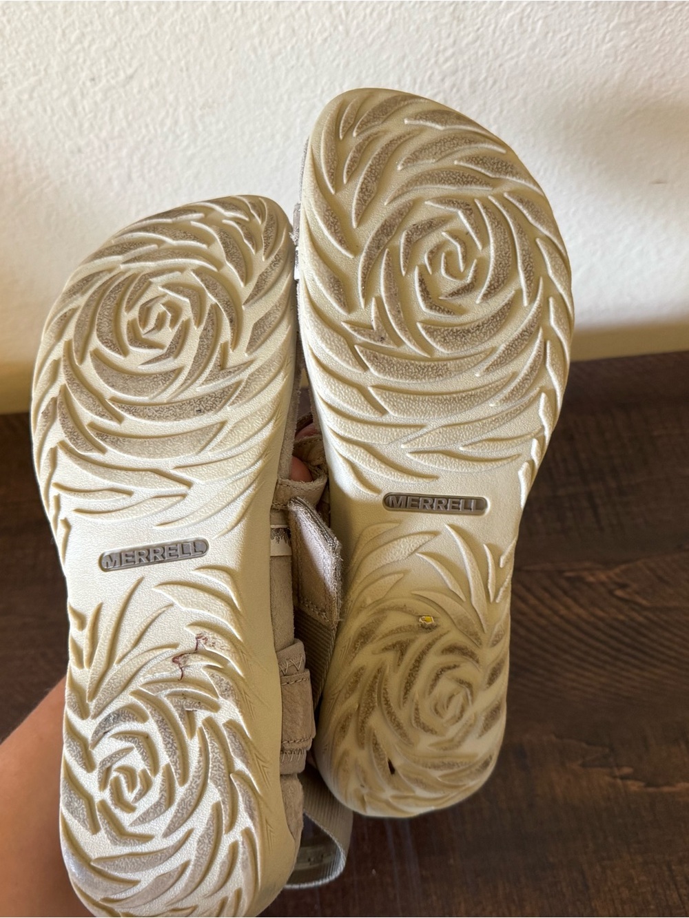 Merrell Terran 3 Cush Lattice Moon Strappy Sandals Women’s Size 7 Taupe comfort - Picture 6 of 7